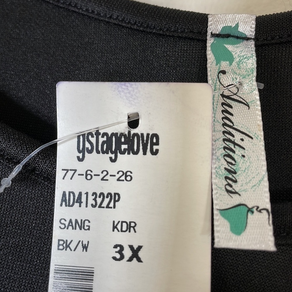 Gstagelove Auditions USA MADE Color Block Long Sleeve Shift Dress. 3XL. NWT. - Picture 2 of 11